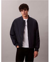 Calvin Klein - Calvin Klein Twill Nylon Bomber Jacket - Lyst