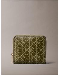 Calvin Klein - Allover Monogram Square Zip Wallet - Lyst