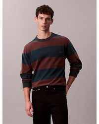 Calvin Klein - Cotton Stripe Relaxed T-Shirt - Lyst