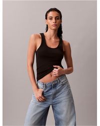 Calvin Klein - Calvin Klein Cotton Contour Rib Tank - Lyst