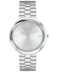 Calvin Klein - Twisted Bezel Bracelet Watch - Lyst