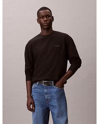 Calvin Klein - Jeans Cotton Terry Badge Sweatshirt - Lyst