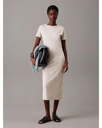 Calvin Klein - Abito A T-Shirt Midi Slim - Lyst