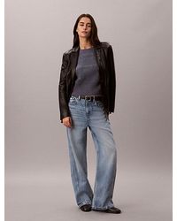 Calvin Klein - Jeans Cotton Wool Textured Logo Jumper - Lyst