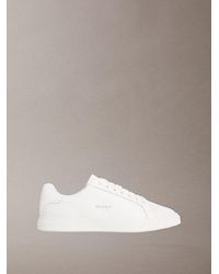 Calvin Klein - Brooke Leather Signature Logo Trainers - Lyst