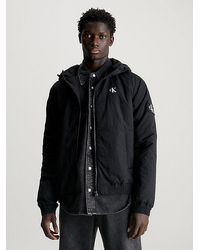 Calvin Klein - Gefütterte Nylon-Jacke mit Kapuze - Lyst