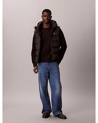 Calvin Klein - Jeans Hooded Down Puffer Gilet - Lyst