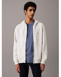 Calvin Klein - Jeans Cotton Terry Zip Up Hoodie - Lyst