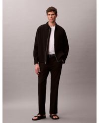 Calvin Klein - Straight Seersucker Trousers - Lyst