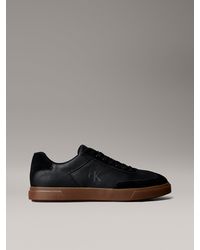 Calvin Klein - Baskets En Cuir Avec Logo Signature - Lyst