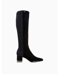 calvin klein brandy suede & leather stiletto