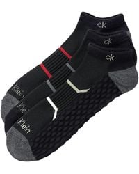 Calvin Klein - Combed Cotton 3-Pack Cushion No Show Socks - Lyst