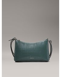 Calvin Klein - Croc Effect Convertible Crossbody Bag - Lyst