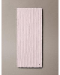 Calvin Klein - Wool Blend Monogram Scarf - Lyst