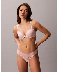Calvin Klein - Low Rise Bikini Briefs Icon Logo Lace - Lyst