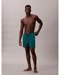 Calvin Klein - Korte Zwembroek Met Trekkoord En Logo Tape - Lyst