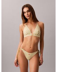 Calvin Klein - Halter Triangle Bikini Top - Lyst