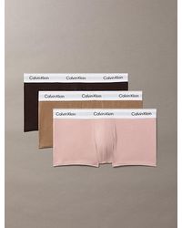 Calvin Klein - 3 Pack Low Rise Trunks Icon Cotton Stretch - Lyst