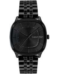 Calvin Klein - Rounded Case Sunray Dial Watch - Lyst