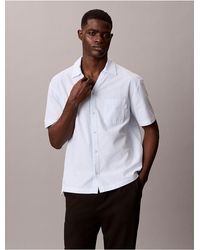 Calvin Klein - Seersucker Relaxed Sleep Button-Down Shirt - Lyst
