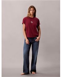 Calvin Klein - Calvin Klein Monogram Logo Boxy T-Shirt - Lyst