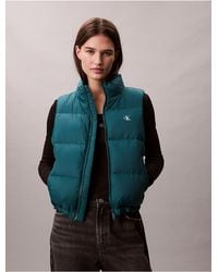 Calvin Klein - Calvin Klein Nylon Monogram Puffer Vest - Lyst