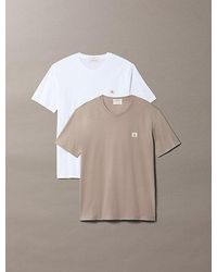 Calvin Klein - Jeans 2 Pack Cotton Badge T-Shirts - Lyst