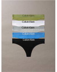 Calvin Klein - 5 Pack Thongs Extra Soft Cotton Stretch - Lyst