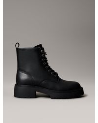 Calvin Klein - Stivali Stringati Con Tacco - Lyst