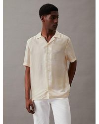 Calvin Klein - Hemd aus Seide mit floralem Muster - Lyst