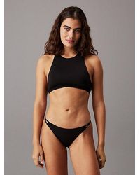 Calvin Klein - Parte de arriba de bikini de corpiño - CK Split Elastic - Lyst