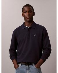 Calvin Klein - Jeans Cotton Terry Polo Sweatshirt - Lyst
