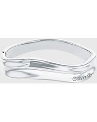 Calvin Klein - Organic Shape Hinged Bangle - Lyst