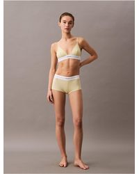 Calvin Klein - Cotton Modal Stretch Rib Unlined Triangle Bralette - Lyst