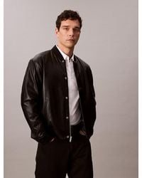 Calvin Klein - Bomber En Similicuir - Lyst