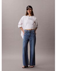 Calvin Klein - Jeans Ribbed Embroidered Logo T-Shirt - Lyst