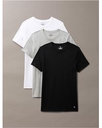 Calvin Klein - Cotton Classics 3-Pack Classic Fit Crewneck T-Shirt - Lyst