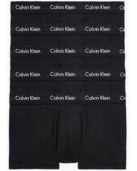 Calvin Klein - Pack de 5 b�xers de tiro bajo - Cotton Stretch - Lyst