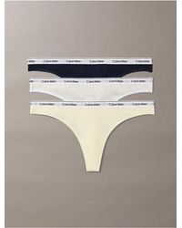 Calvin Klein - 3 Pack Low Rise Thongs Icon Logo - Lyst