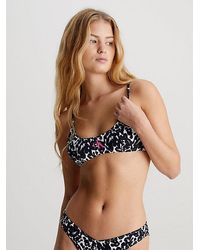 Calvin Klein - Bralette Bikinitop - Ck Leopard - Lyst