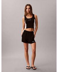 Calvin Klein - Cotton Jersey Beach Shorts - Lyst