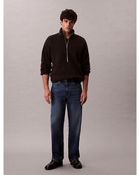 Calvin Klein - Quarter Zip Fleece Jumper - Lyst