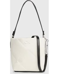 Calvin Klein - Quilted Canvas 2-in-1 Bucket Bag - Lyst