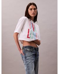Calvin Klein - Marc Hundley Pride Graphic Relaxed Cropped T-Shirt - Lyst