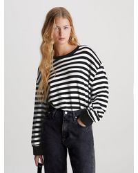 Calvin Klein - Unisex Striped Long Sleeve T-shirt - Lyst
