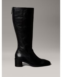 Calvin Klein - Stivali Al Ginocchio Con Punta Quadrata E Zip - Lyst