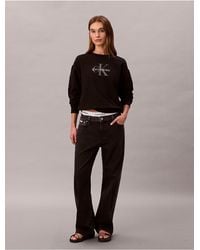 Calvin Klein - Calvin Klein Monogram Logo French Terry Relaxed Sweatshirt - Lyst