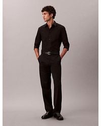 Calvin Klein - Cotton Stretch Slim Button Down Shirt - Lyst