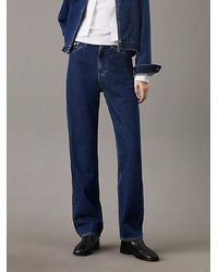 Calvin Klein - High Rise Straight Jeans - Lyst
