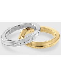 Calvin Klein - 2-Teiliges Ring-Set Mit Drehdetail - Lyst